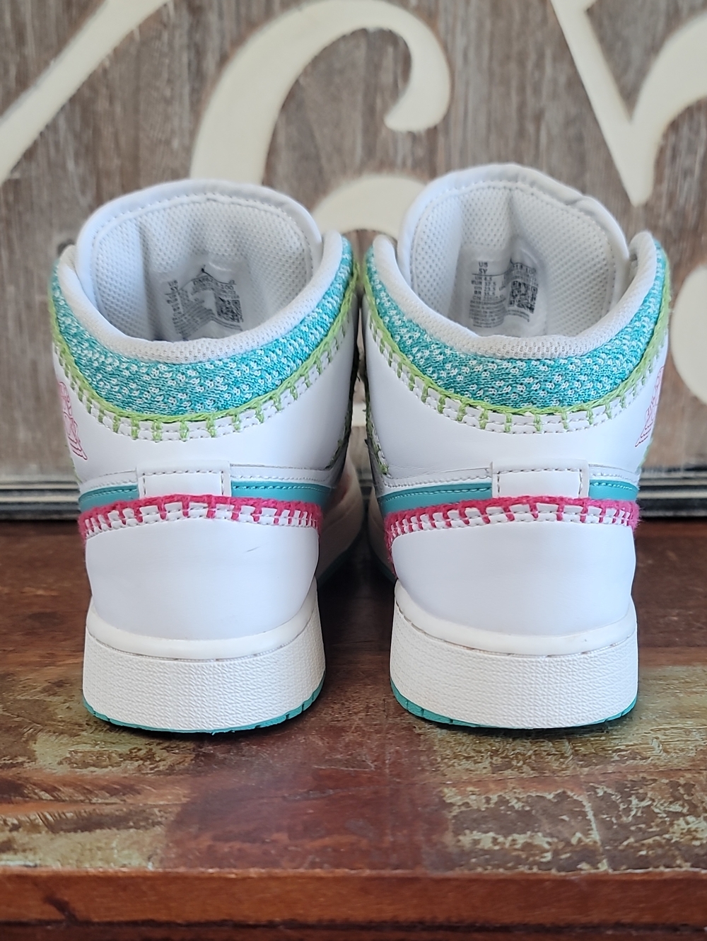 Nike Air Jordan 1 Mid SE 'Multi Knit' Wmns 6.5 (Good Condition) Fast Shipping - Picture 9 of 15